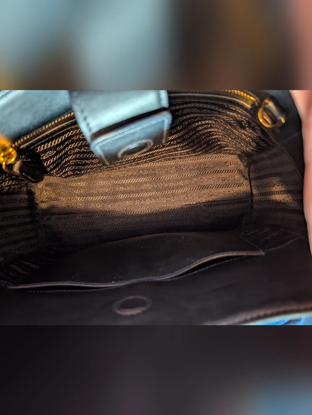 Prada Saffiano Leather Grey/Black Top Handle Tote Rehab Project Bag As Is! - Picture 6 of 16